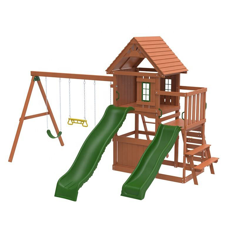 wooden swing set
