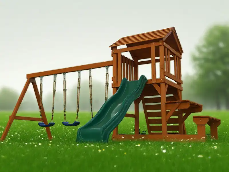 childrens swing slide set