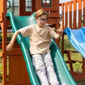 slide and swing set