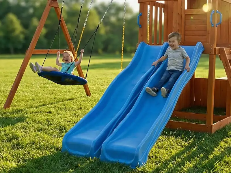 double slide playground