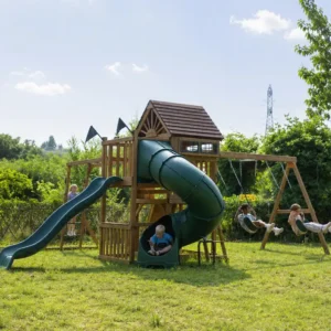 wooden swing set