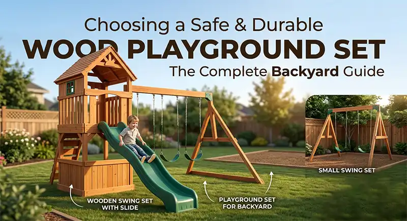 wooden playground set
